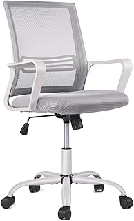 Office Chair Ergonomic Mesh Chair Computer Desk Chair Executive Home Office Chairs with Lumbar Support Armrest Rolling Swivel Adjustable Mid Back Grey
