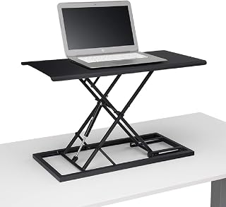 E3 Compact Stand Up Desk Converter (Black) by Uplift Desk